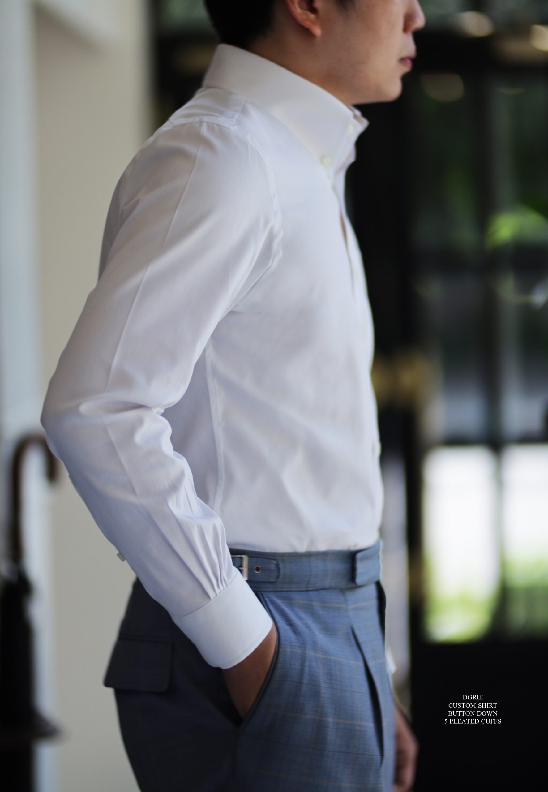 IMG_8162 copy ตัดเชิ้ต ปกติดกระดุม DGRIE BUTTON DOWN 5 PLEATED CUFFS SHIRT
