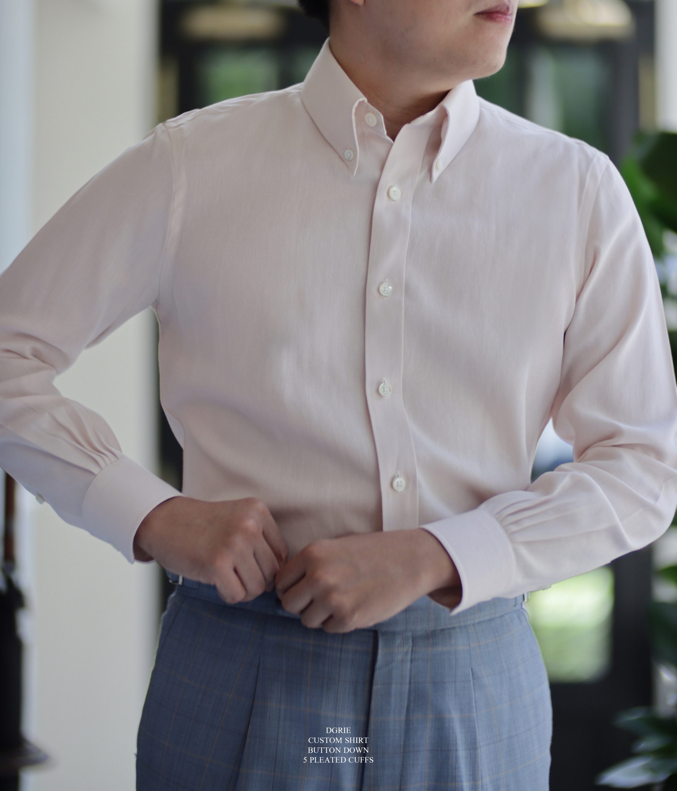 IMG_8231 copy ตัดเชิ้ต ปกติดกระดุม DGRIE BUTTON DOWN 5 PLEATED CUFFS SHIRT
