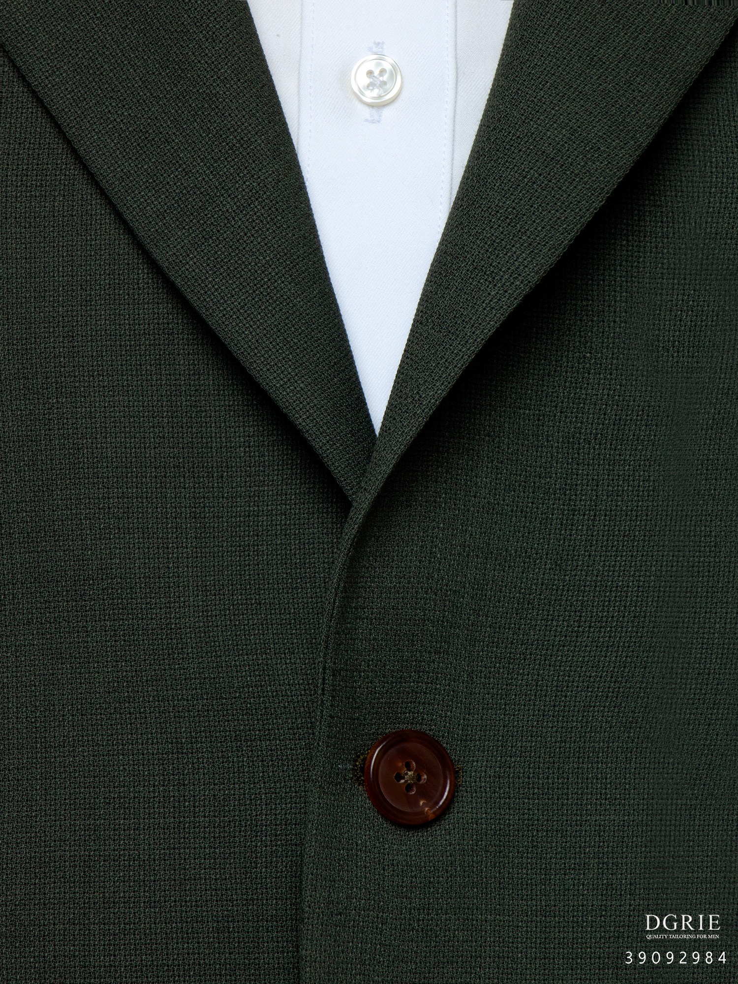 IMG_5151 2 เสื้อสูทสีเขียว DGRIE Hopsack Green Notch Lapel Jacket