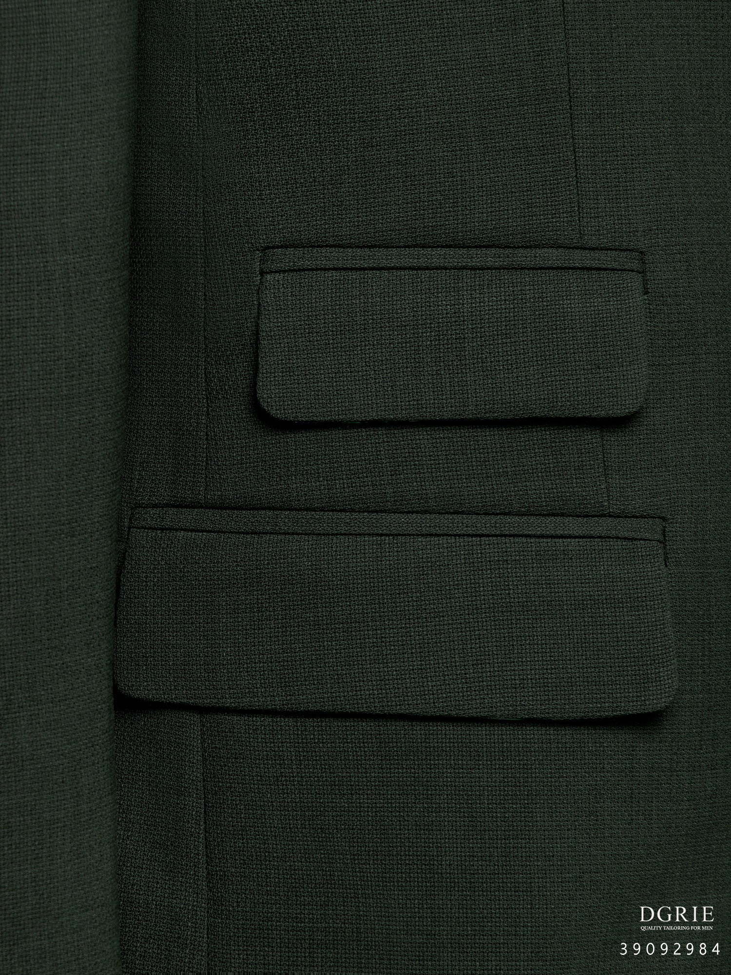 IMG_5155 2 เสื้อสูทสีเขียว DGRIE Hopsack Green Notch Lapel Jacket