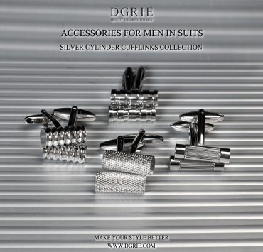 คัฟลิงค์ DGRIE - Mixed Bullet Cufflinks in Silver