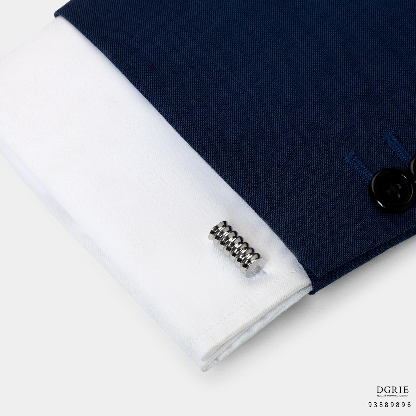 คัฟลิงค์ DGRIE - Mixed Bullet Cufflinks in Silver