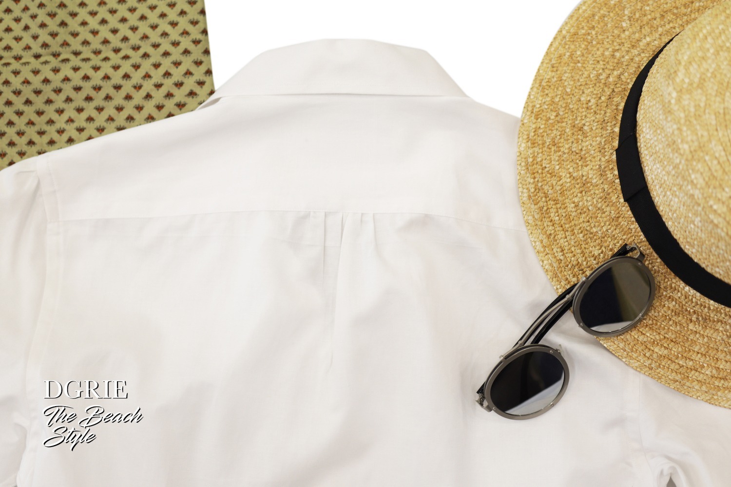 เสื้อเชิ้ตปกฮาวาย DGRIE Open Collar Shirts Cuban Collar 8cm