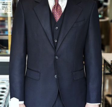 ร้านตัดสูท ตัดสูทสีดำ DGRIE SUPER BLACK 3 Pieces Suits