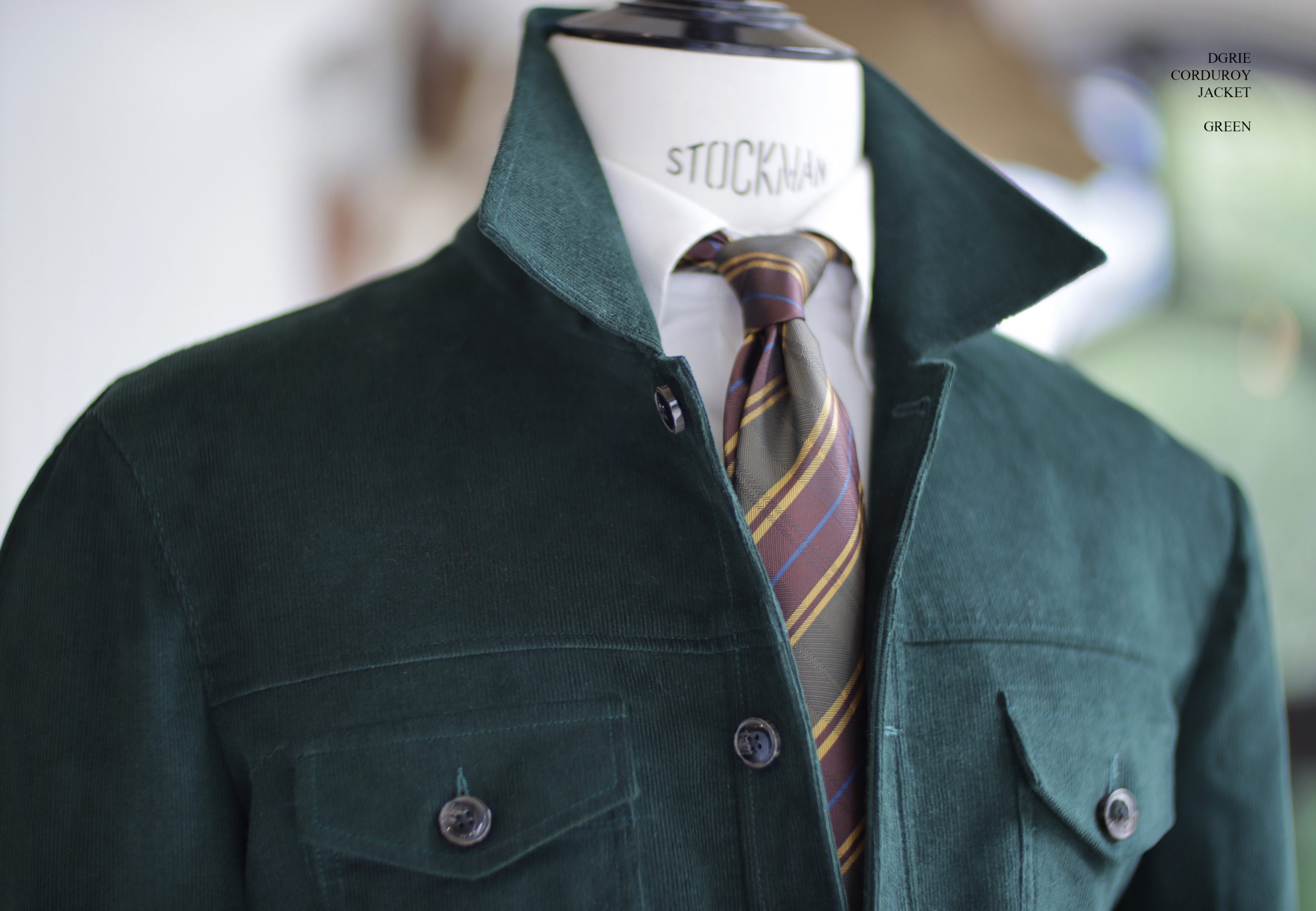 ตัดเสื้อแจ็คเก็ตผ้าลูกฟูก สีเขียว GREEN CORDUROY JACKET