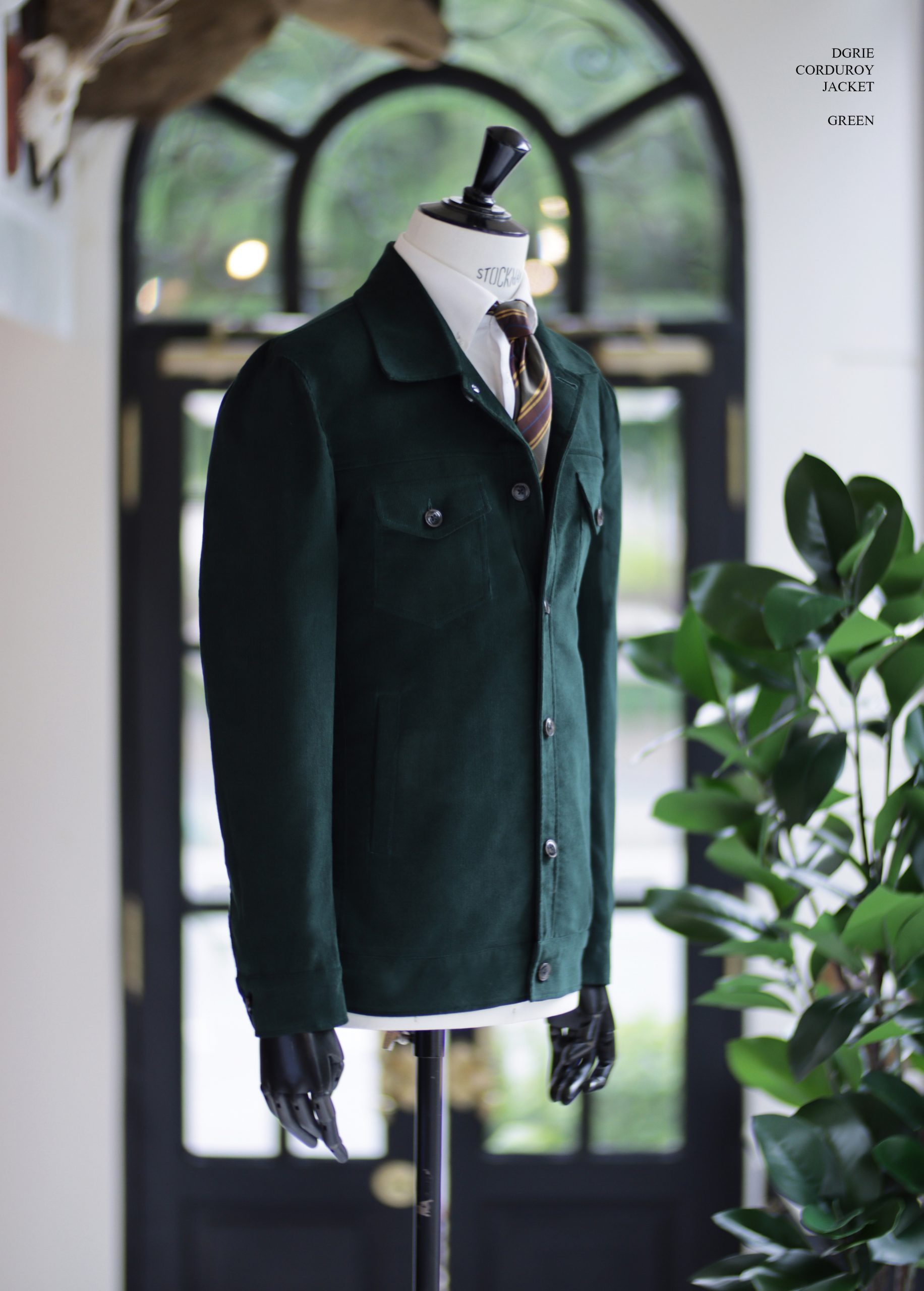 ตัดเสื้อแจ็คเก็ตผ้าลูกฟูก สีเขียว GREEN CORDUROY JACKET