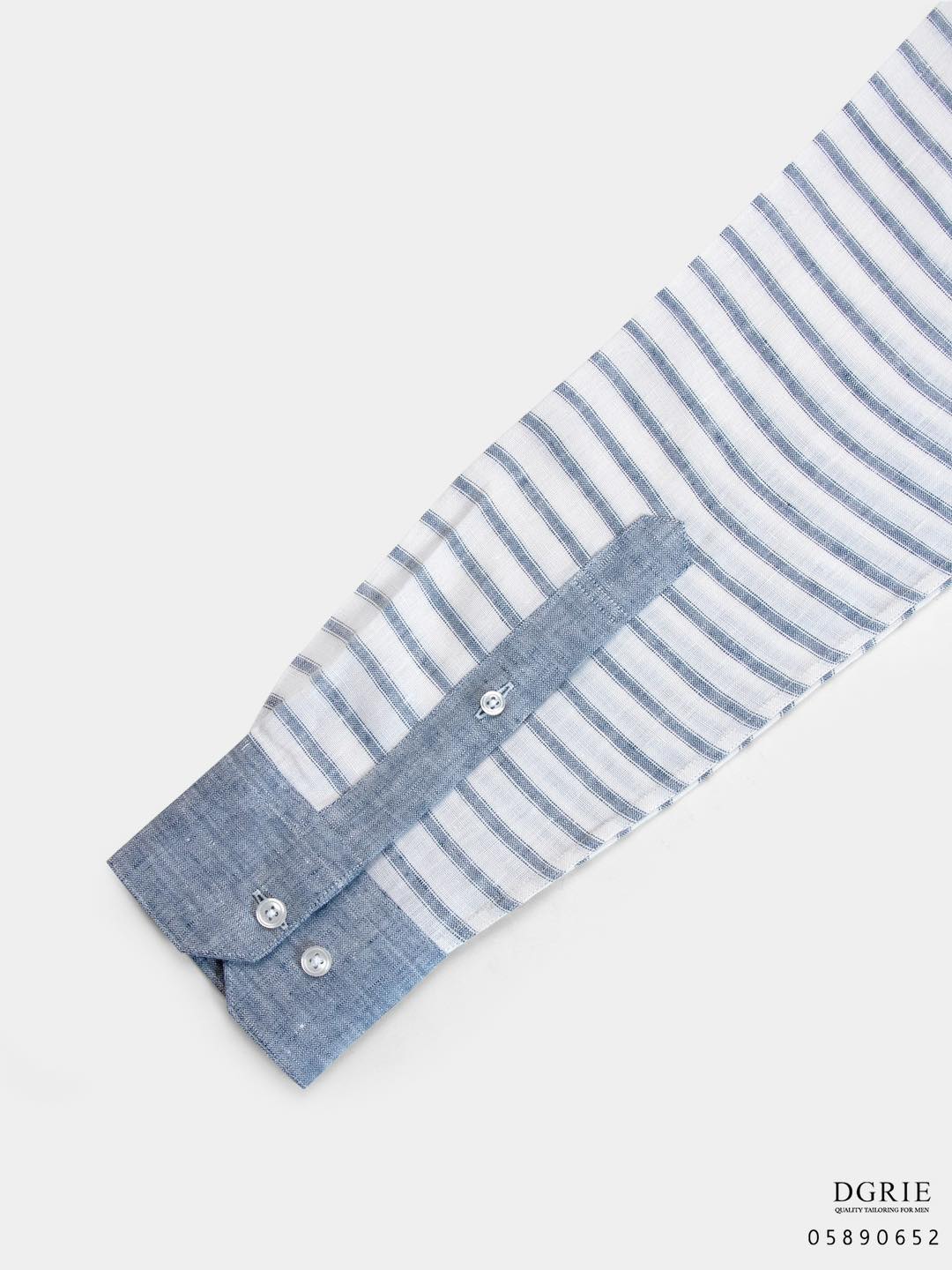 เสื้อเชิ้ตลินิน ลายทาง Horizontal Linen Stripe Shirt