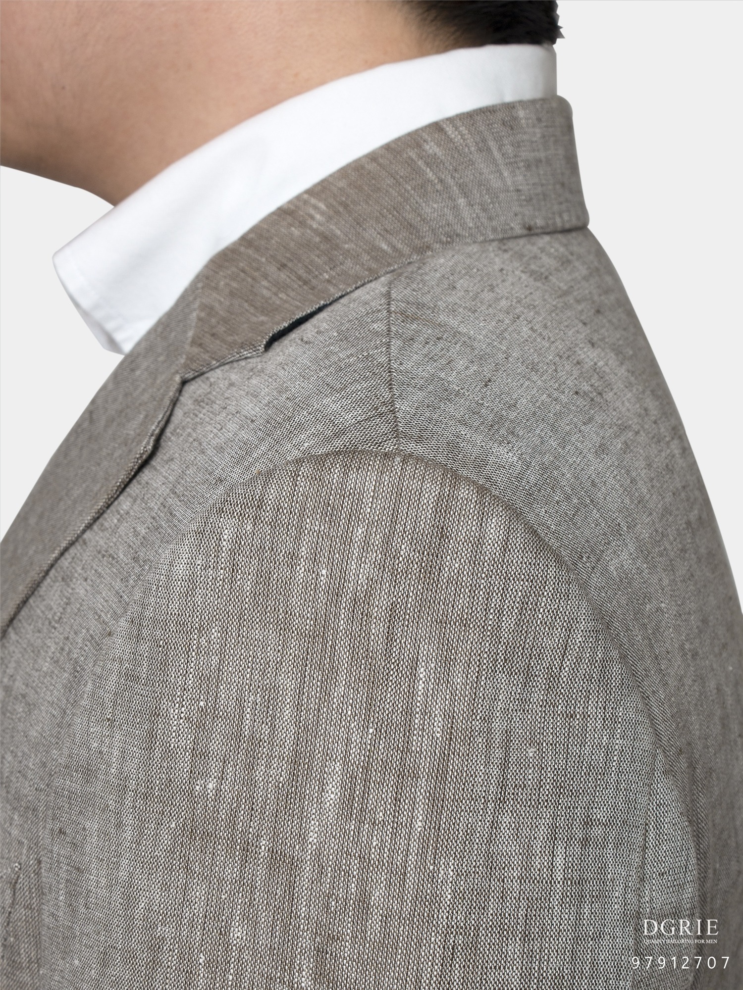 เสื้อสูทลินิน Linen Gray & Green Casual Jacket