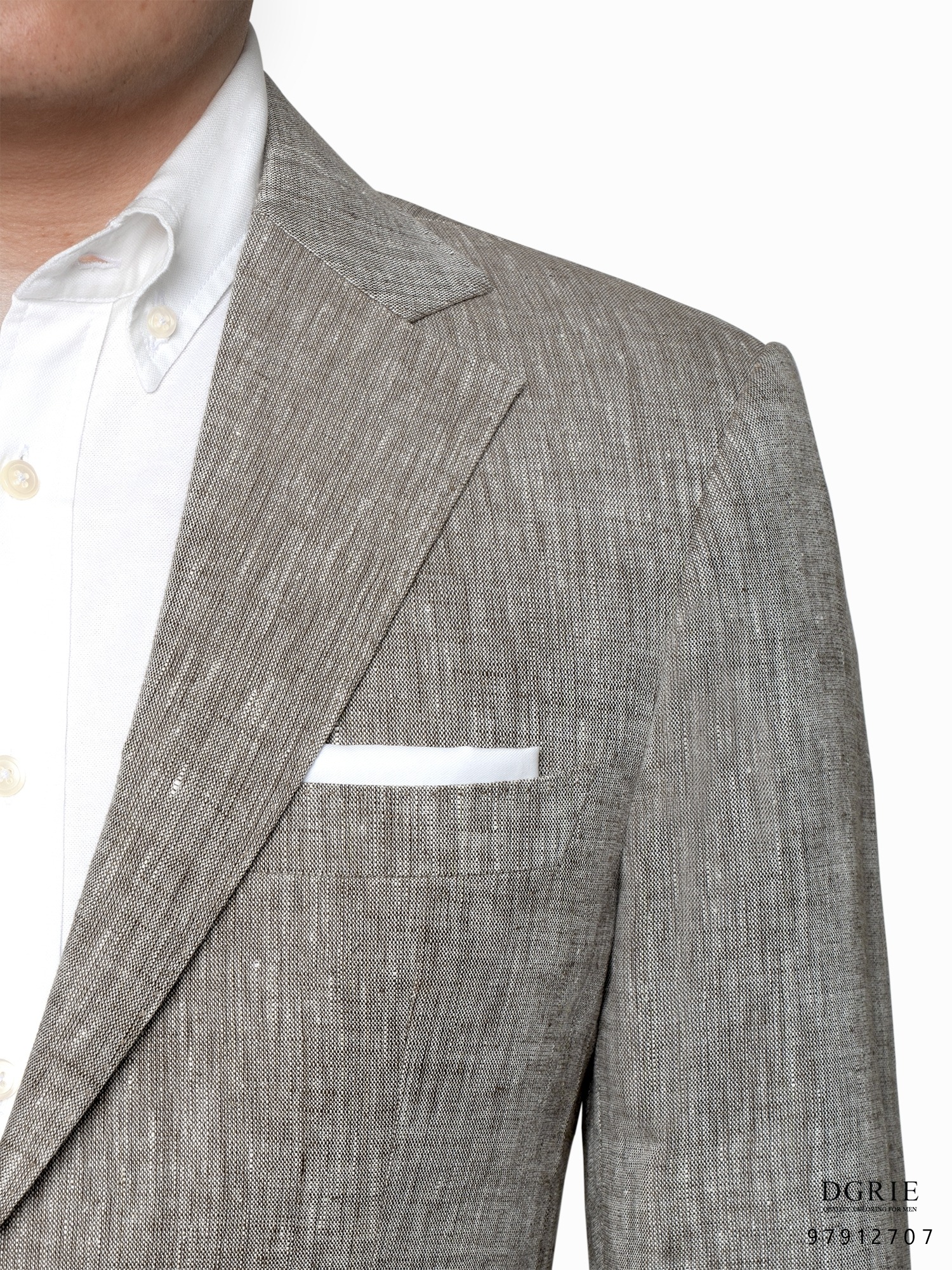 เสื้อสูทลินิน Linen Gray & Green Casual Jacket