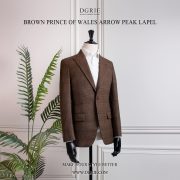 เสื้อสูท ชุดสูท Prince of Wales Flannel Dark Brown Blazer