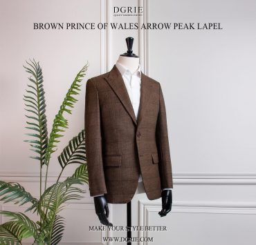 เสื้อสูท ชุดสูท Prince of Wales Flannel Dark Brown Blazer