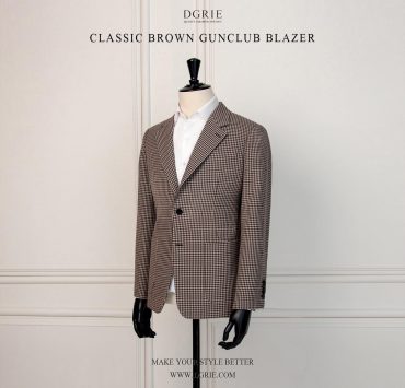Vintage Gunclub Check Wool Brown Jacket - DGRIE