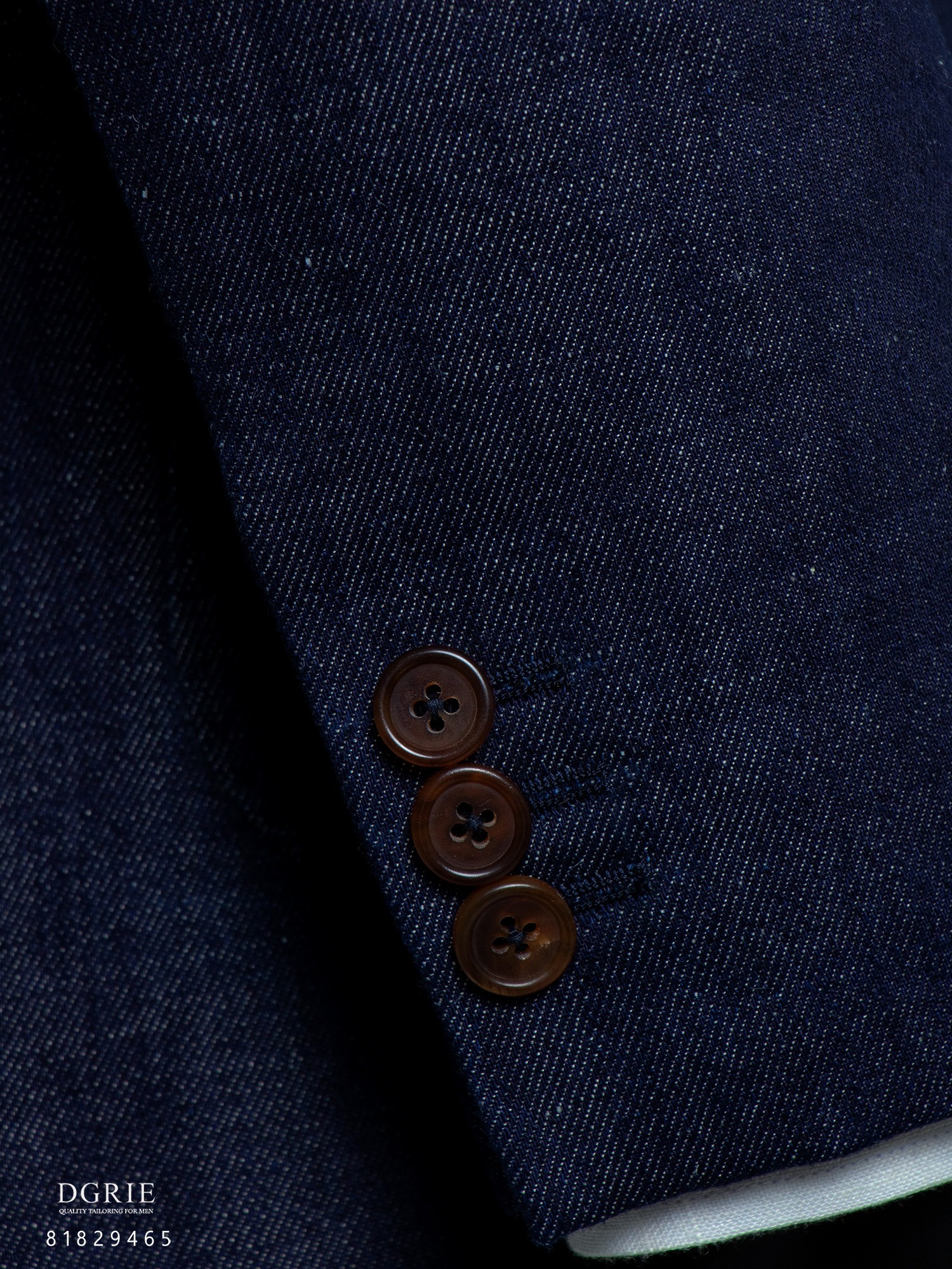 สูทยีนส์ Denim Notch Lapel Patch Pocket Jacket- DGRIE