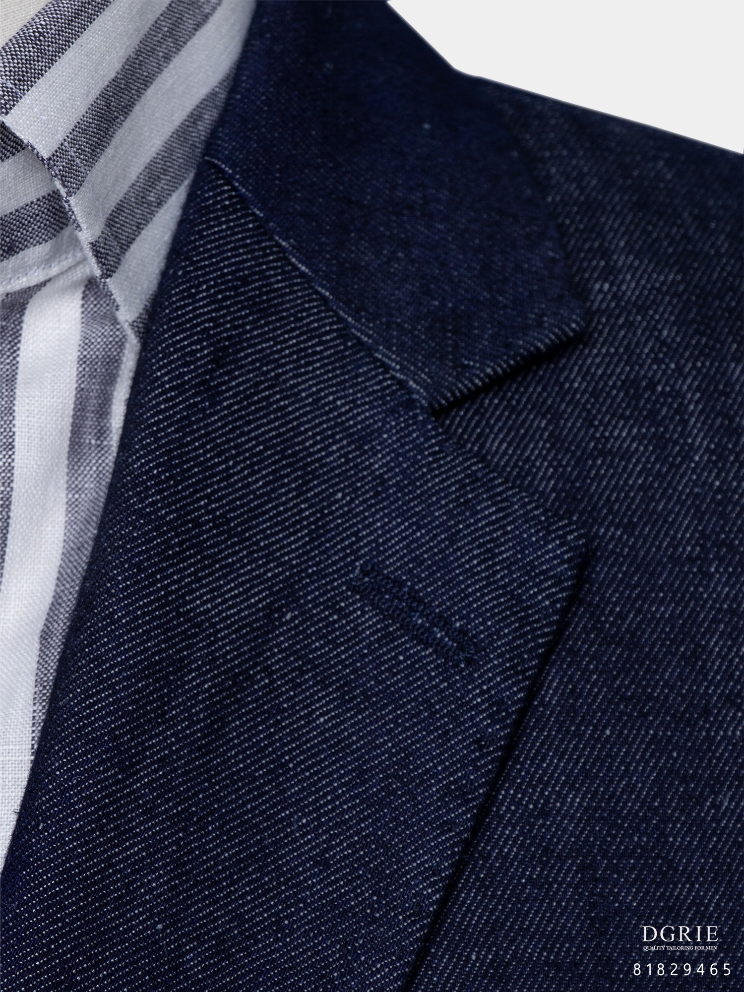 สูทยีนส์ Denim Notch Lapel Patch Pocket Jacket- DGRIE