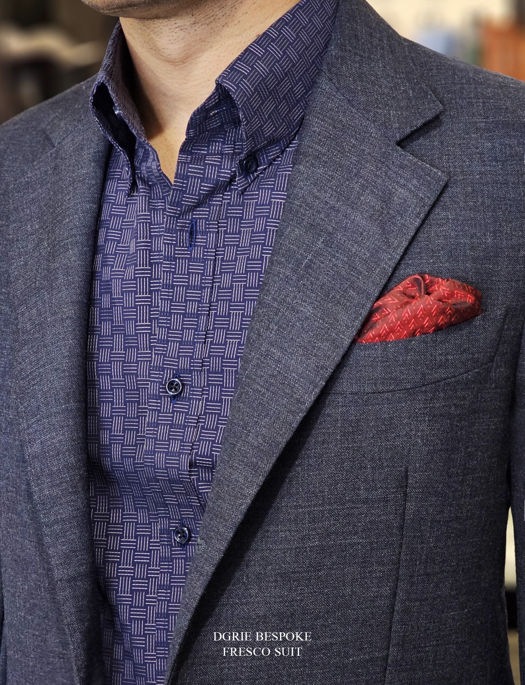 ตัดสูท สีเทา สไตล์คลาสสิค DGRIE GREY FRESCO SUIT