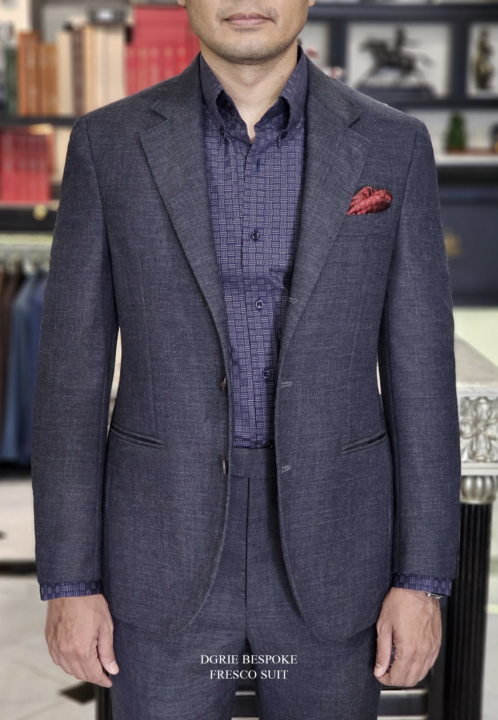 ตัดสูท สีเทา สไตล์คลาสสิค DGRIE GREY FRESCO SUIT