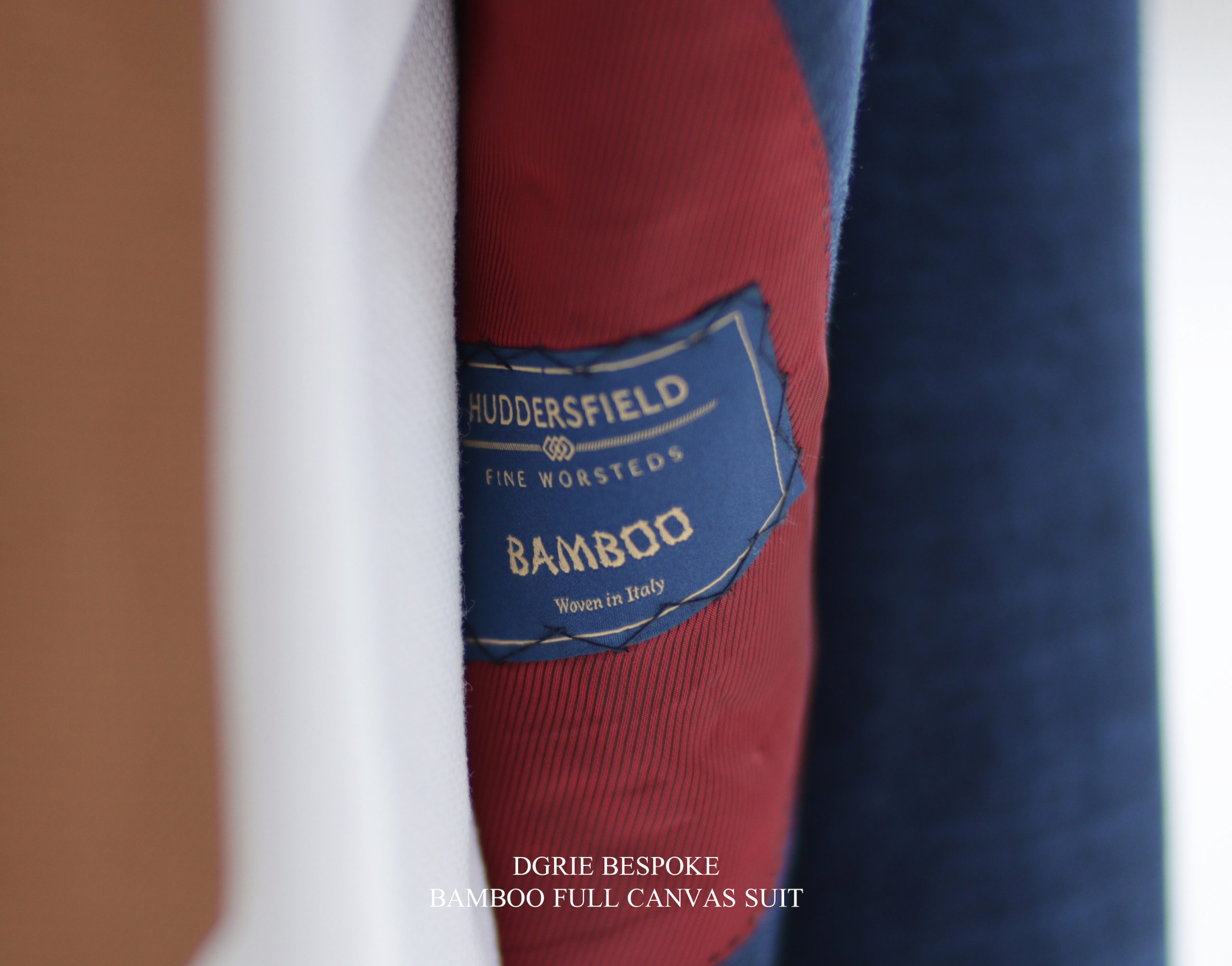 ตัดสูทลำลอง สีน้ำเงิน DGRIE NAVY BAMBOO FULL CANVAS SUIT