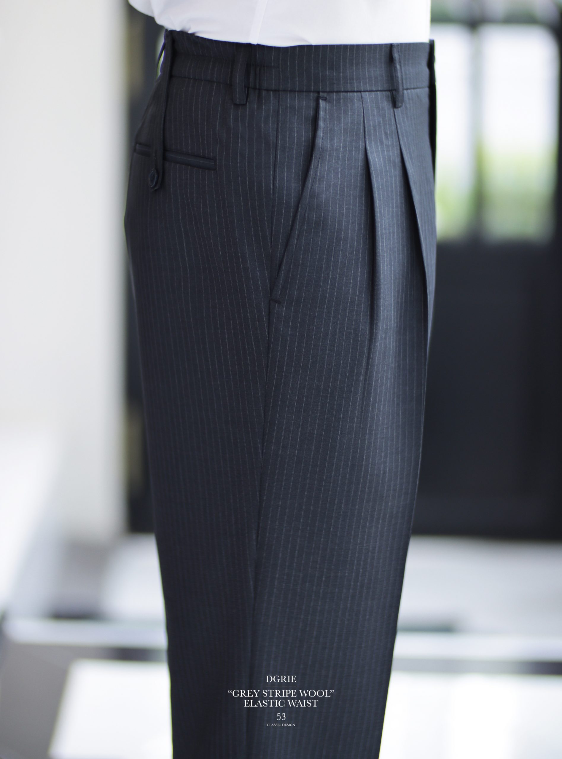 DGRIE PANTS 53 ตัดกางเกงเอวยางยืด ทรงกระบอก ELASTIC WAIST PANTS