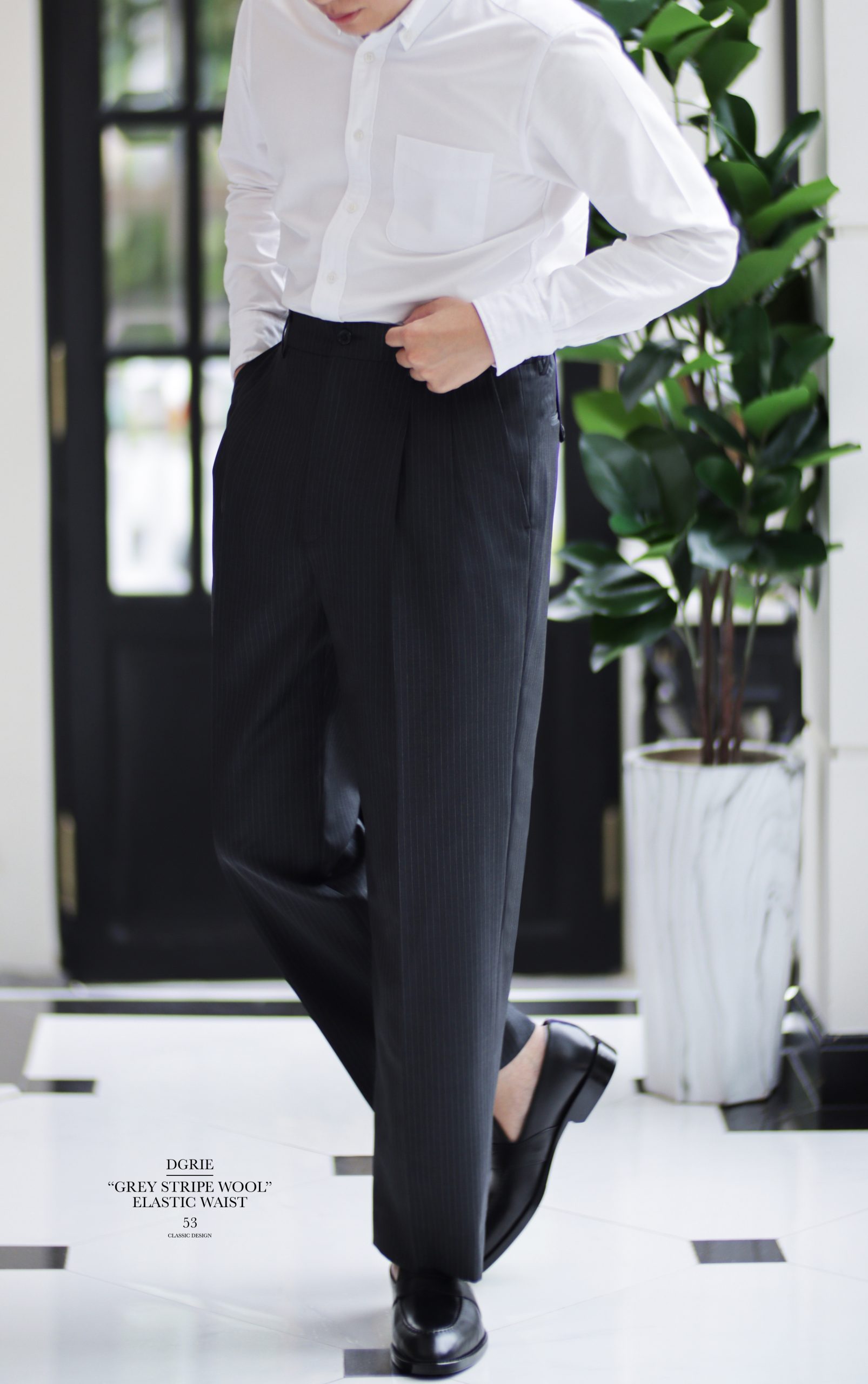 DGRIE PANTS 53 ตัดกางเกงเอวยางยืด ทรงกระบอก ELASTIC WAIST PANTS