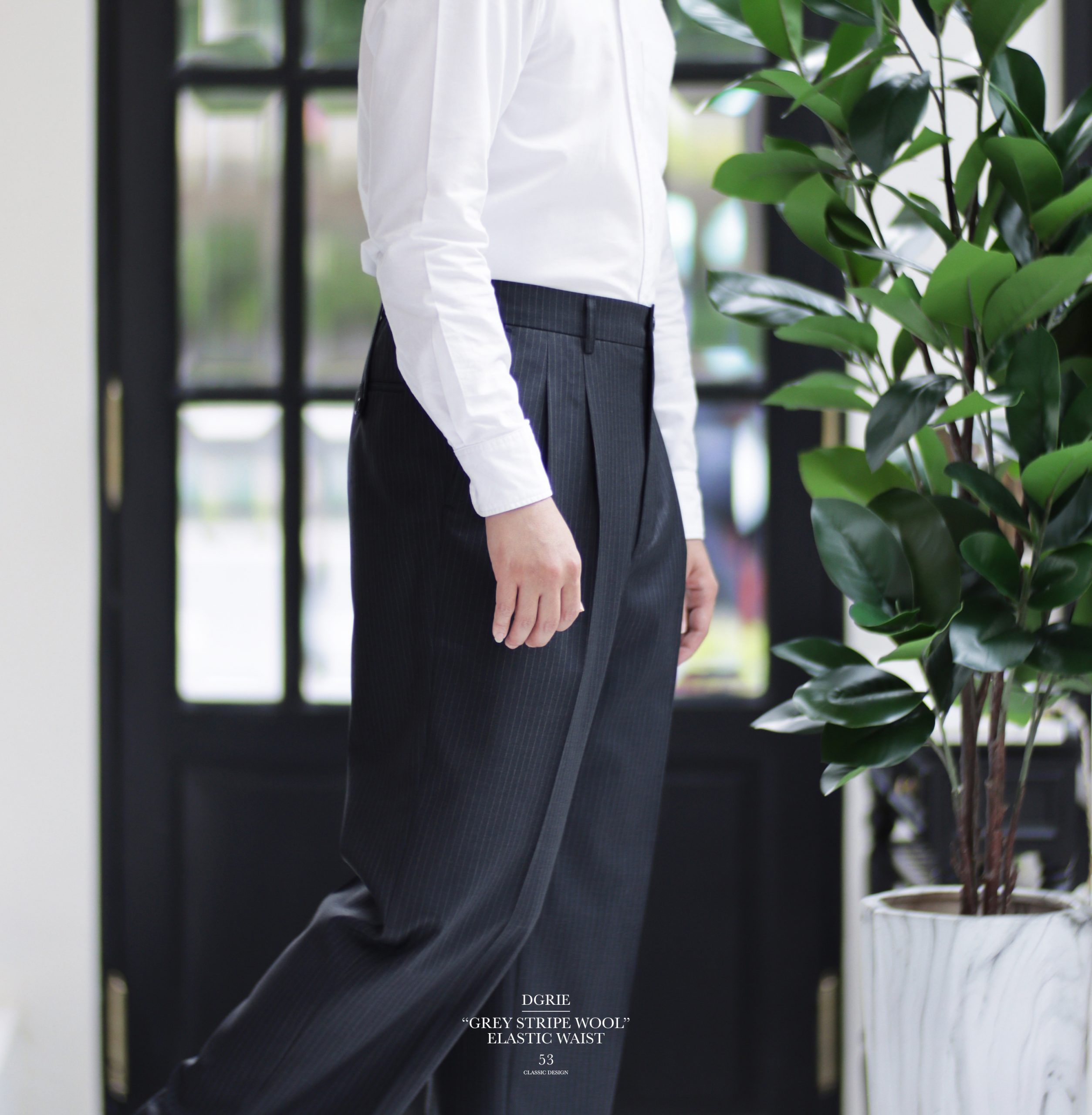 DGRIE PANTS 53 ตัดกางเกงเอวยางยืด ทรงกระบอก ELASTIC WAIST PANTS