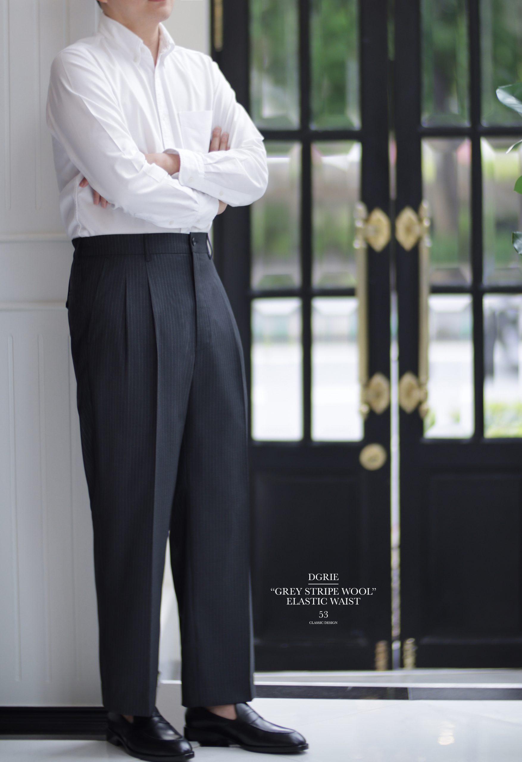 DGRIE PANTS 53 ตัดกางเกงเอวยางยืด ทรงกระบอก ELASTIC WAIST PANTS