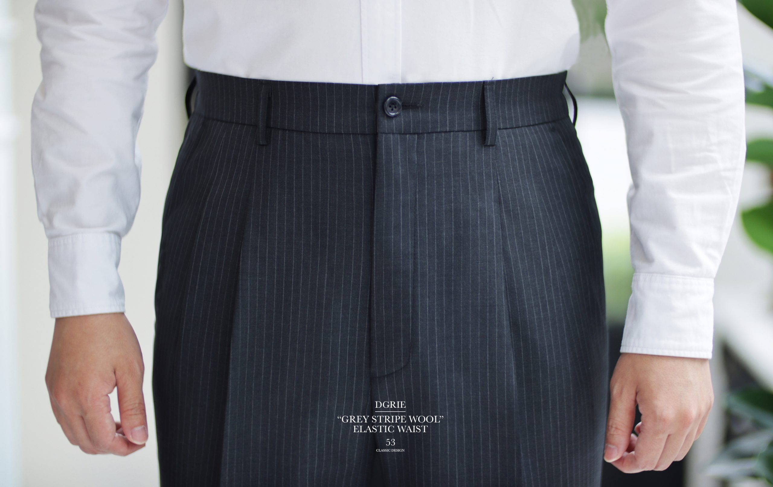 DGRIE PANTS 53 ตัดกางเกงเอวยางยืด ทรงกระบอก ELASTIC WAIST PANTS