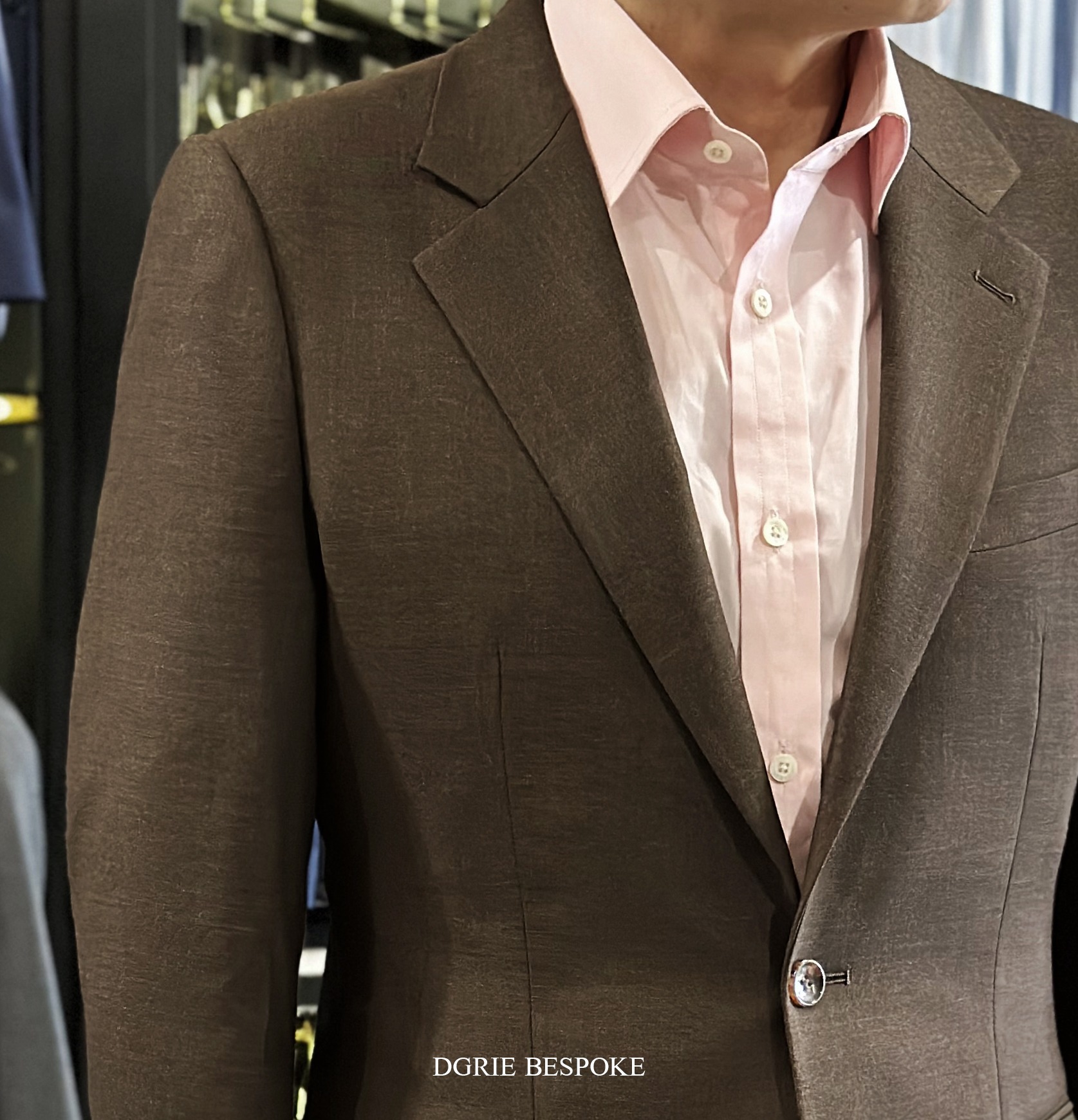 ร้านตัดสูท ตัดสูทสีน้ำตาลแดง DGRIE Red Brown Wool Suit