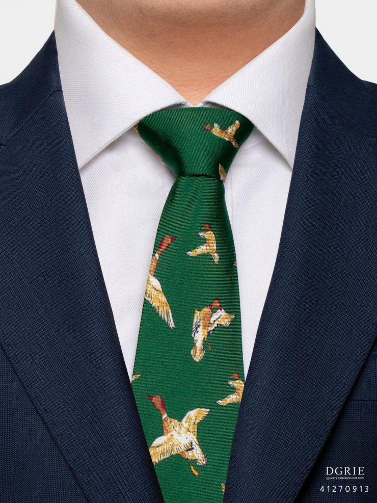 เนคไทวินเทจ High Quality Mallard Duck Green 4 Inch Necktie