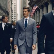 เสื้อสูท สีเทา Md.Gray Herringbone Two Tone Wool Blend Suits