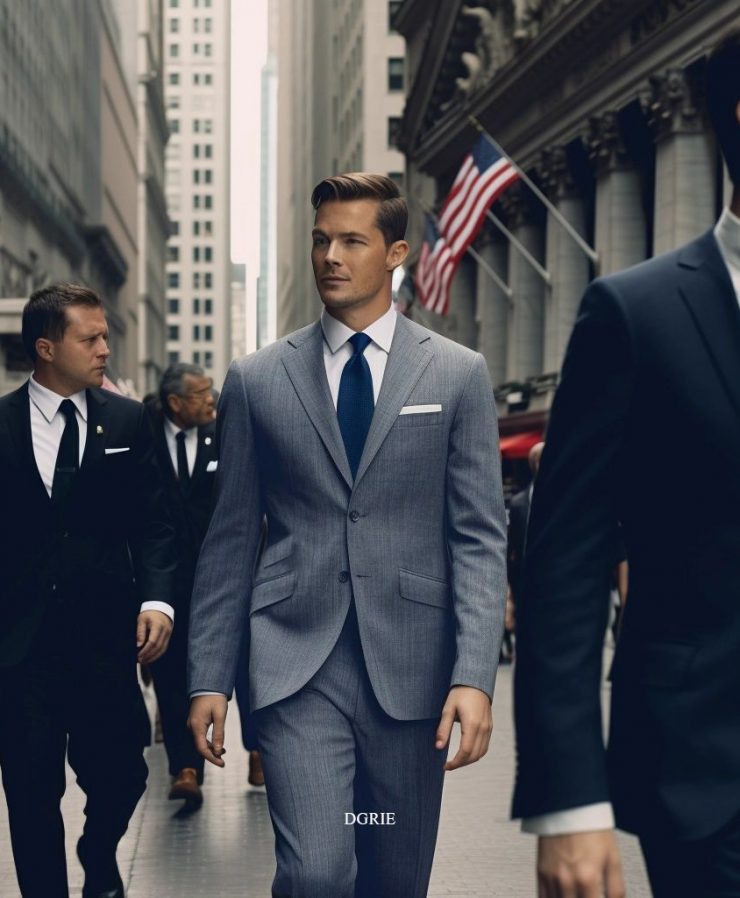 เสื้อสูท สีเทา Md.Gray Herringbone Two Tone Wool Blend Suits