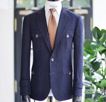 เสื้อสูทยีนส์ ตัดเสื้อยีนส์ NAVY DENIM CLASSIC SPORT JACKET