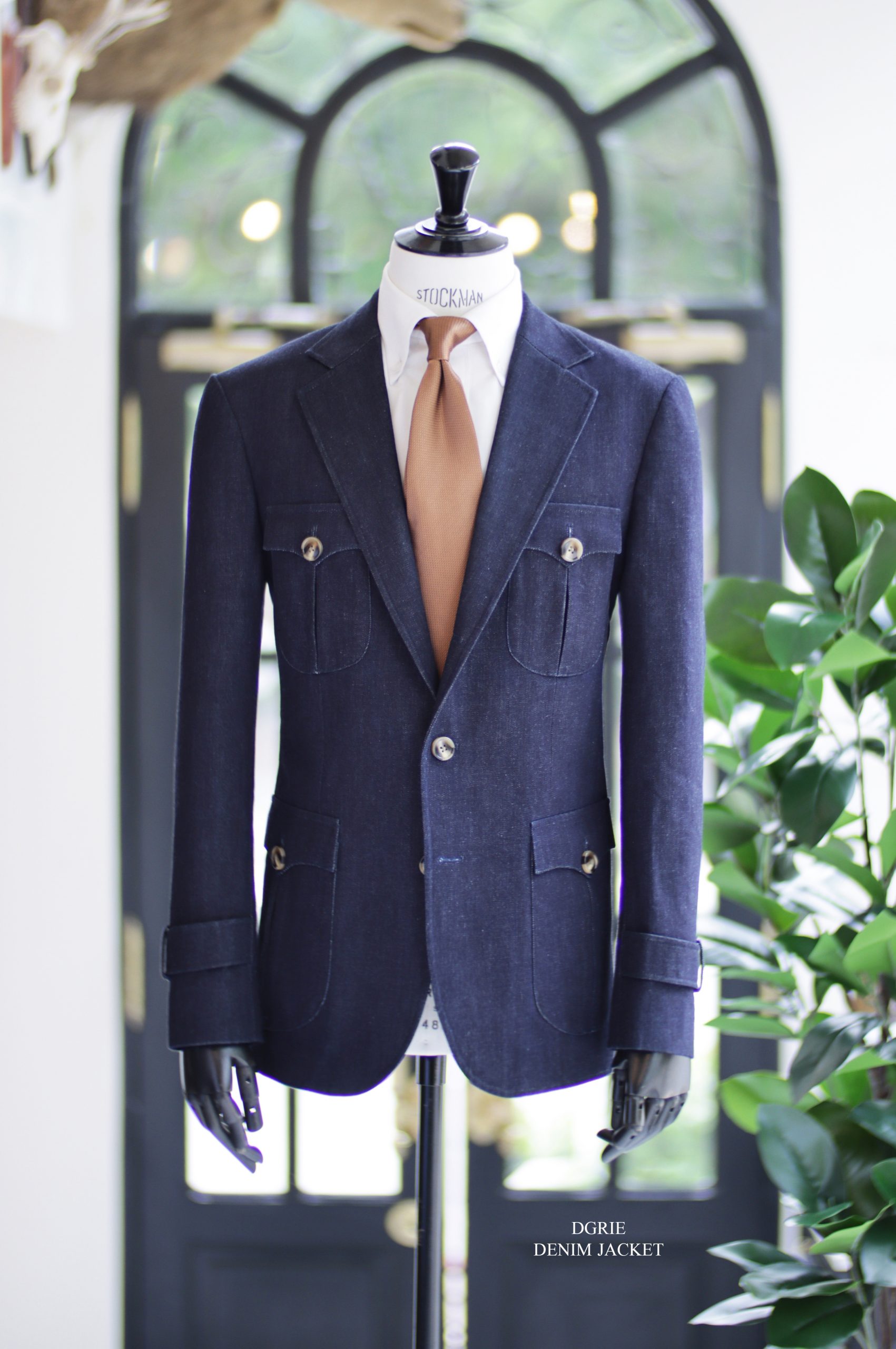 เสื้อสูทยีนส์ ตัดเสื้อยีนส์ NAVY DENIM CLASSIC SPORT JACKET