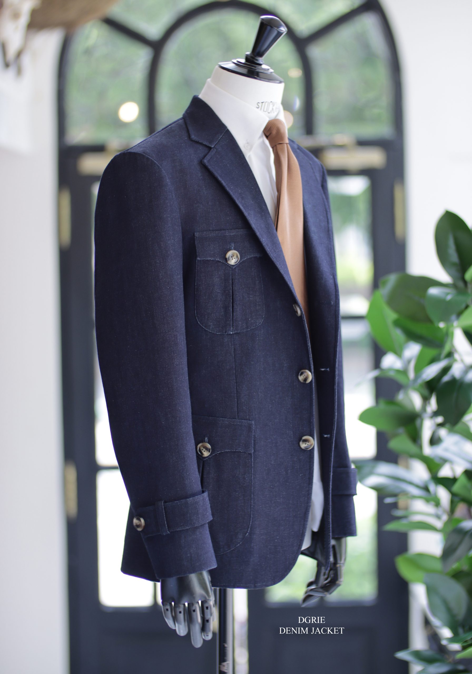 เสื้อสูทยีนส์ ตัดเสื้อยีนส์ NAVY DENIM CLASSIC SPORT JACKET