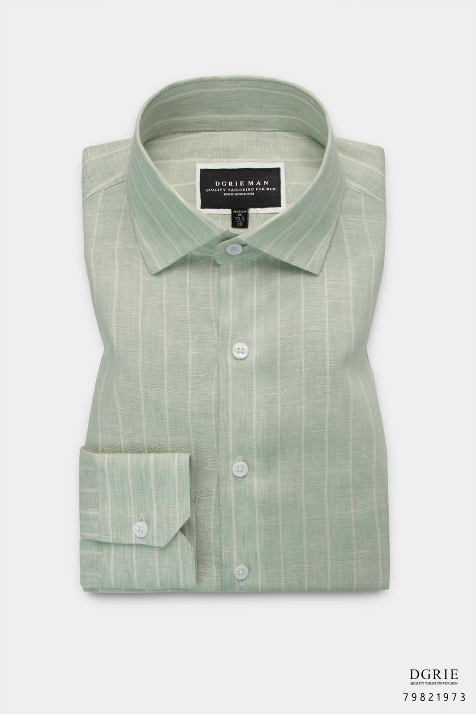 เสื้อเชิ้ตสีเขียว Pistachio Green Linen Shirt