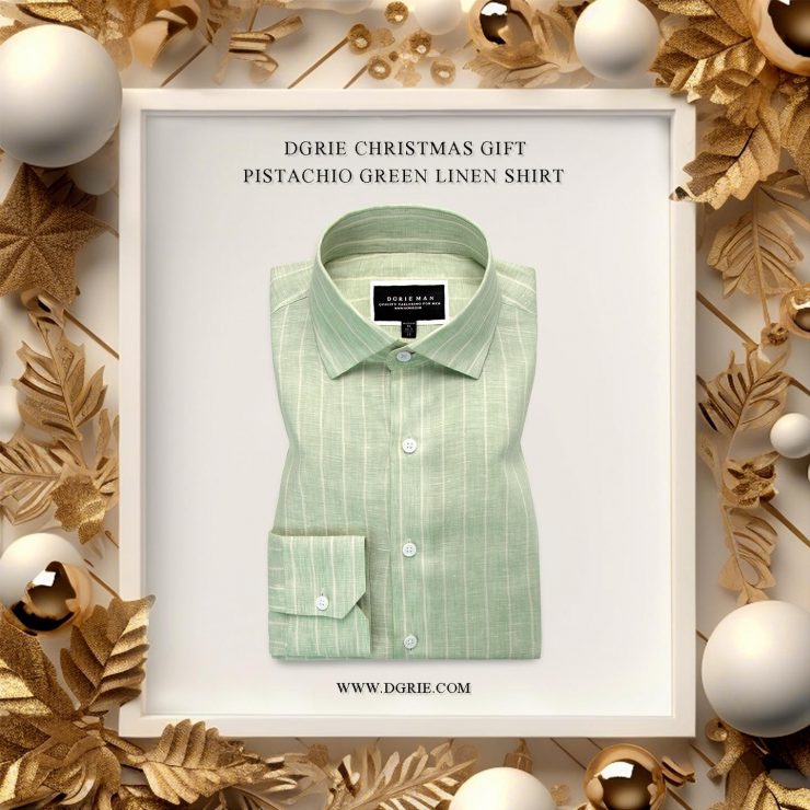 เสื้อเชิ้ตสีเขียว Pistachio Green Linen Shirt