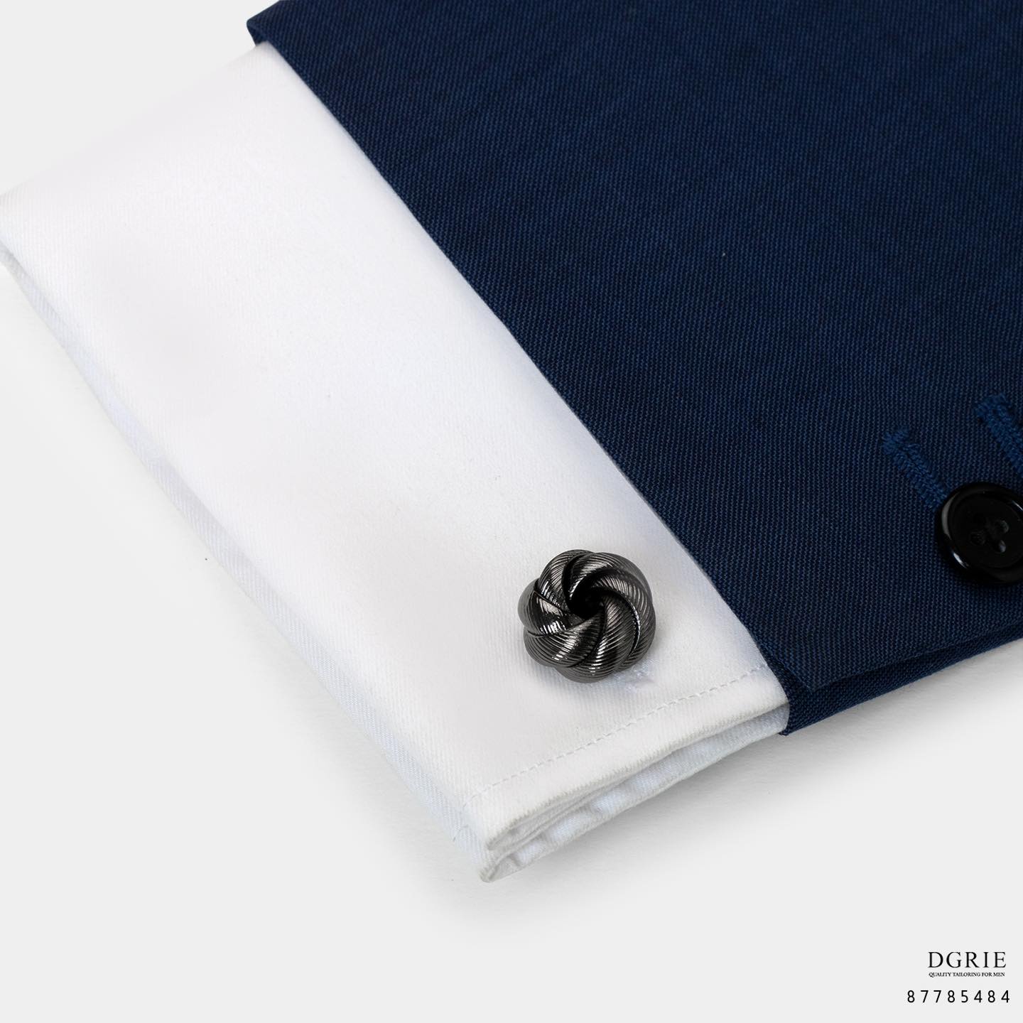 Black oxide Basketry Stripe Cufflinks