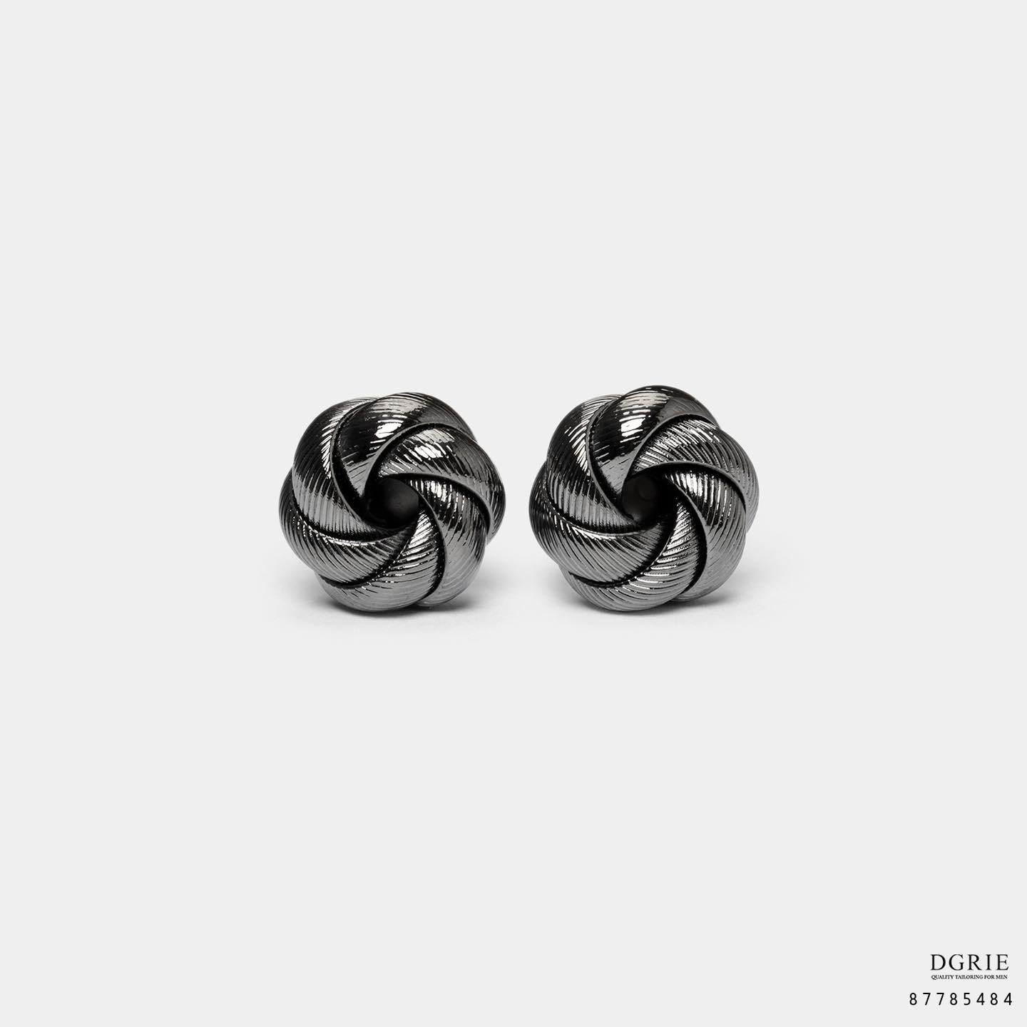 Black oxide Basketry Stripe Cufflinks