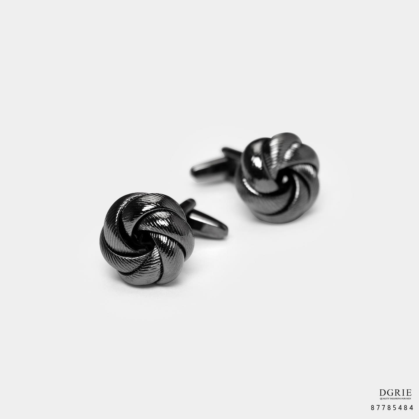 Black oxide Basketry Stripe Cufflinks