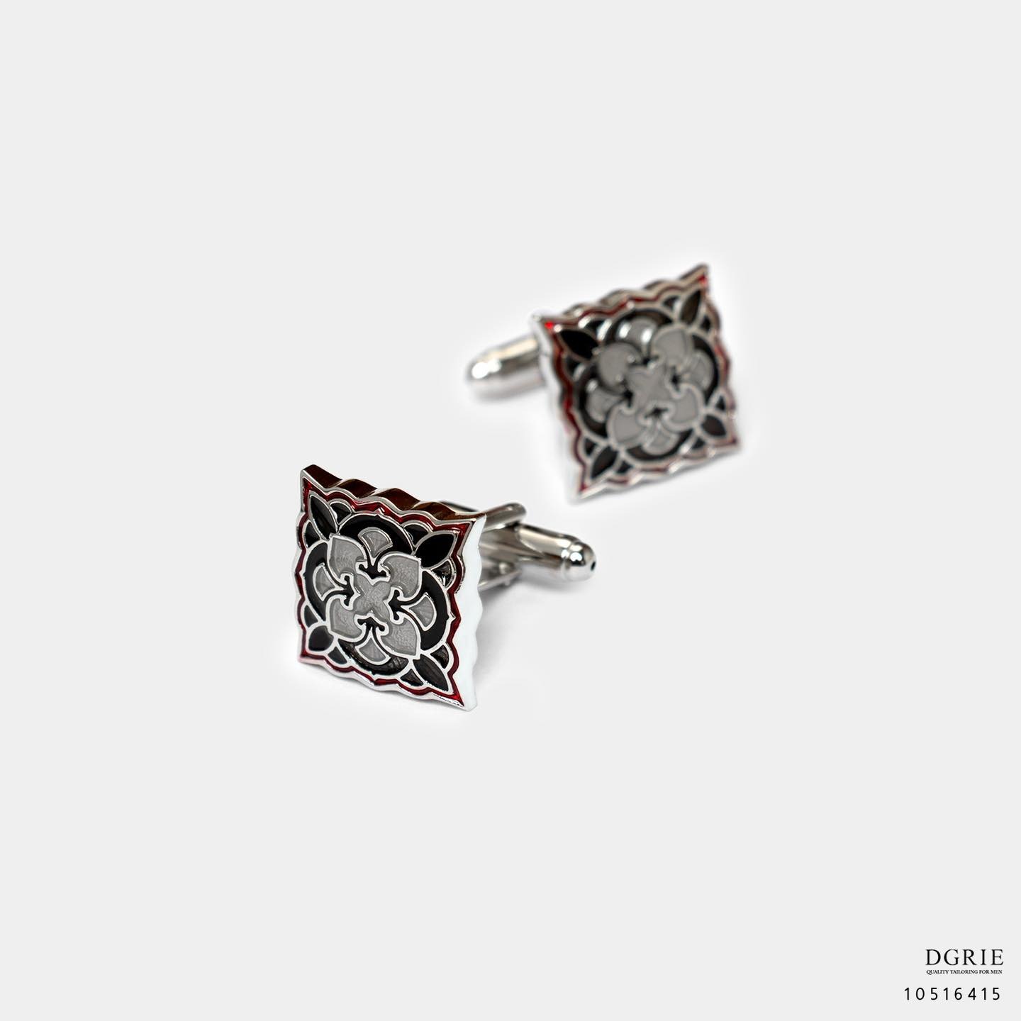คัฟลิงค์ Red Retro Romanesque Cufflinks
