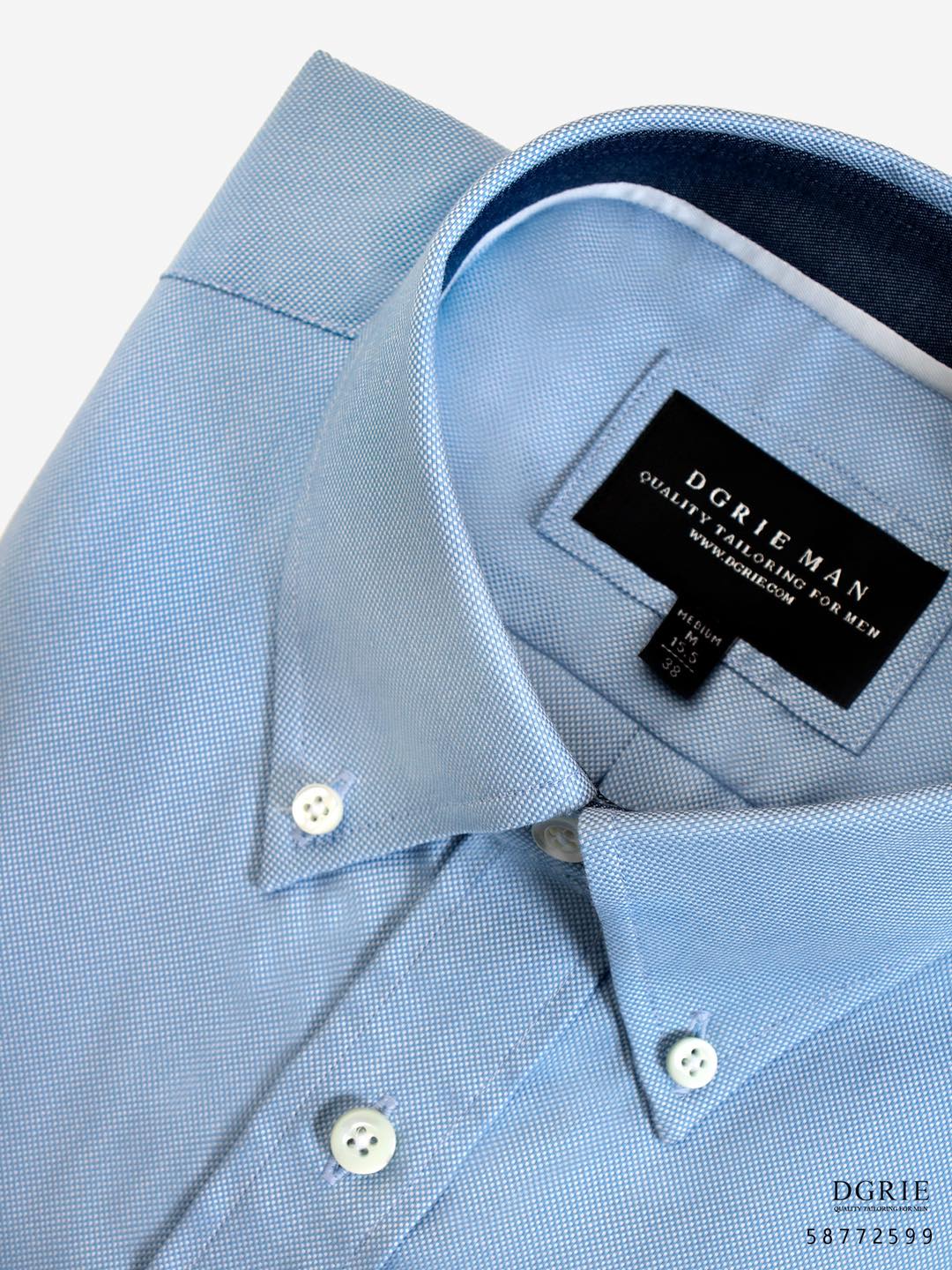 เสื้อเชิ้ตปกติดกระดุม DGRIE Cotton Oxford Button-Down