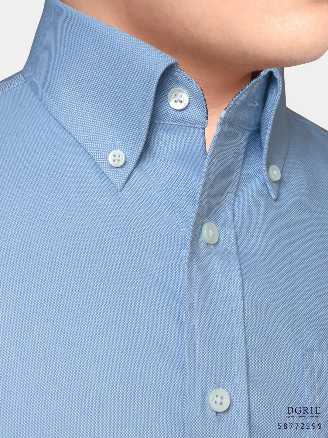 เสื้อเชิ้ตปกติดกระดุม DGRIE Cotton Oxford Button-Down
