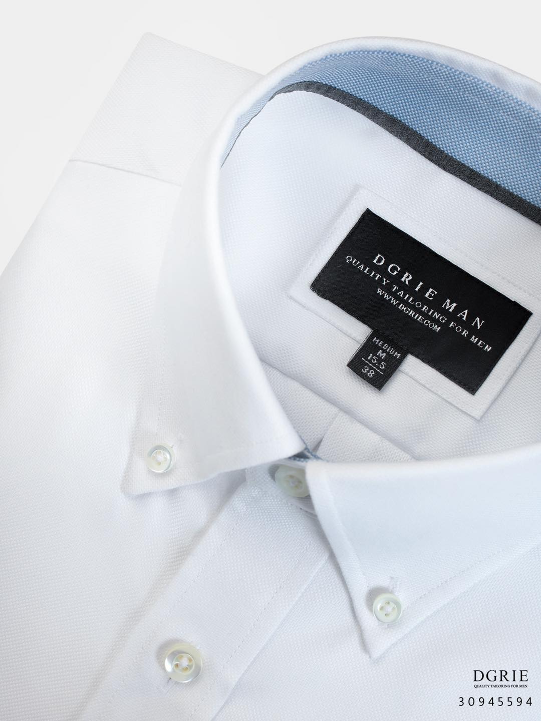 เสื้อเชิ้ตปกติดกระดุม DGRIE Cotton Oxford Button-Down