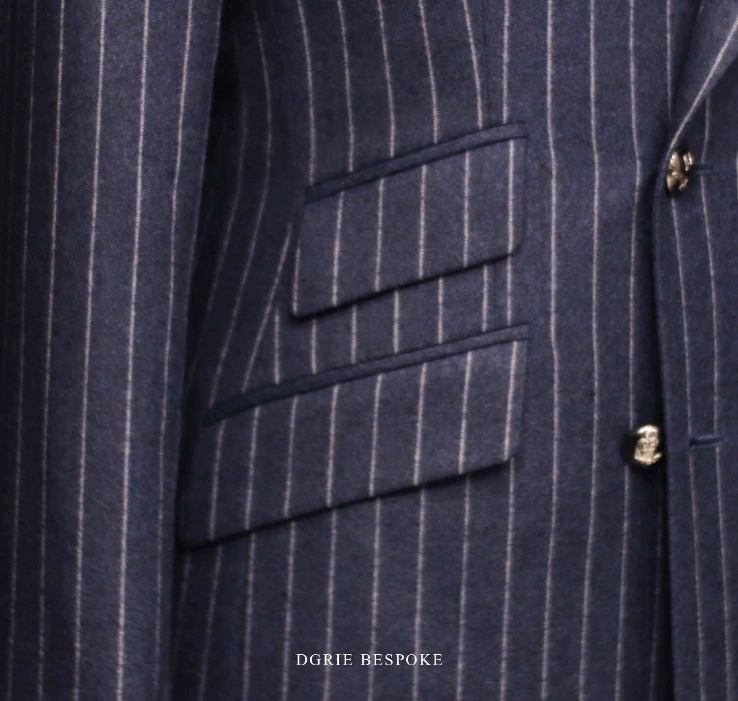 ร้านตัดสูท DGRIE Italy Flannel PinStripe DB Suit