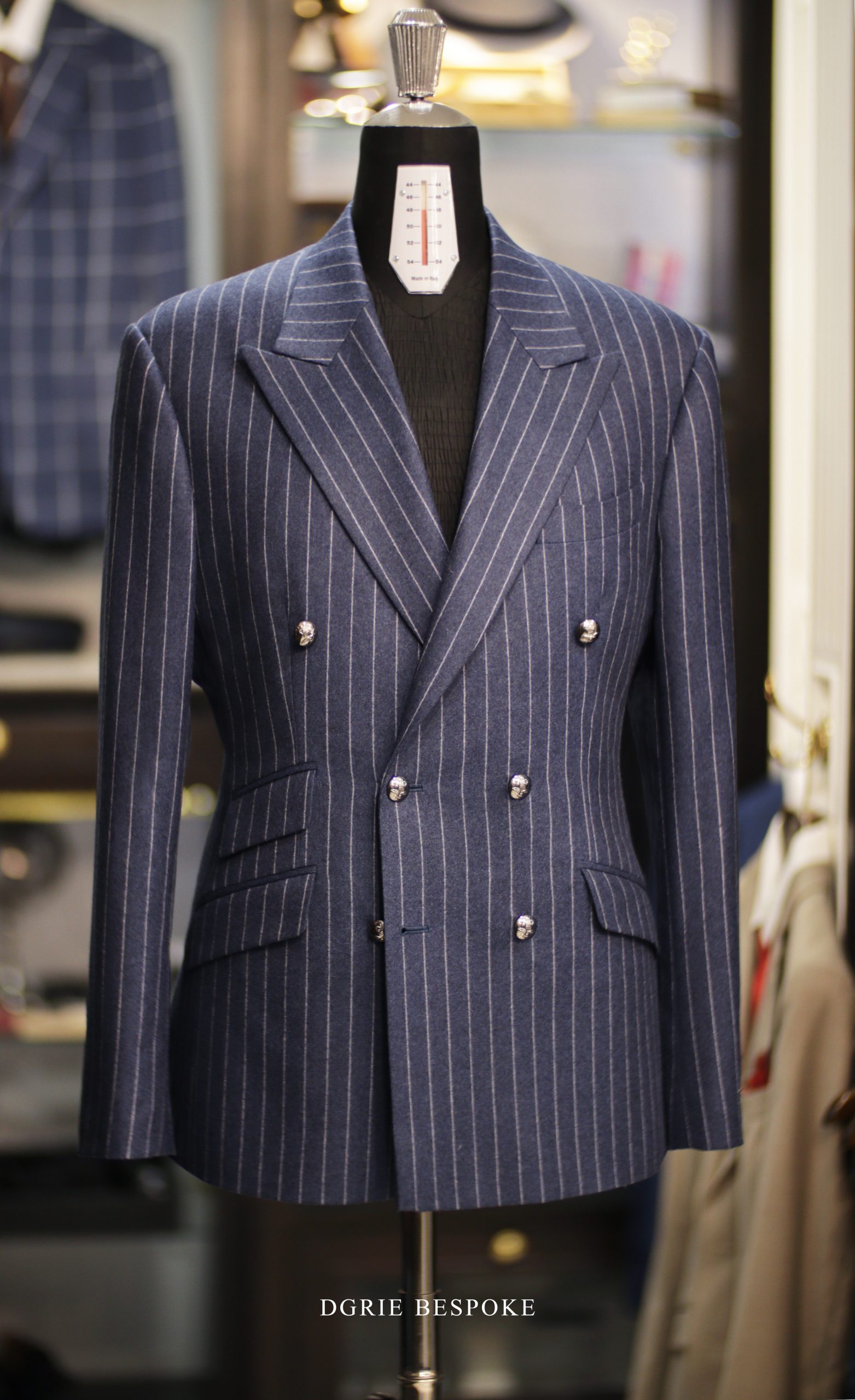 ร้านตัดสูท DGRIE Italy Flannel PinStripe DB Suit