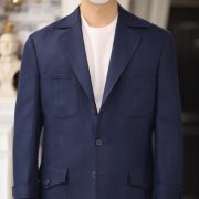 ตัดเสื้อซาฟารี สีกรม DGRIE Minimal Linen Safari Jacket