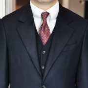 Heavy oxford Mop Button Down White B/G Shirt