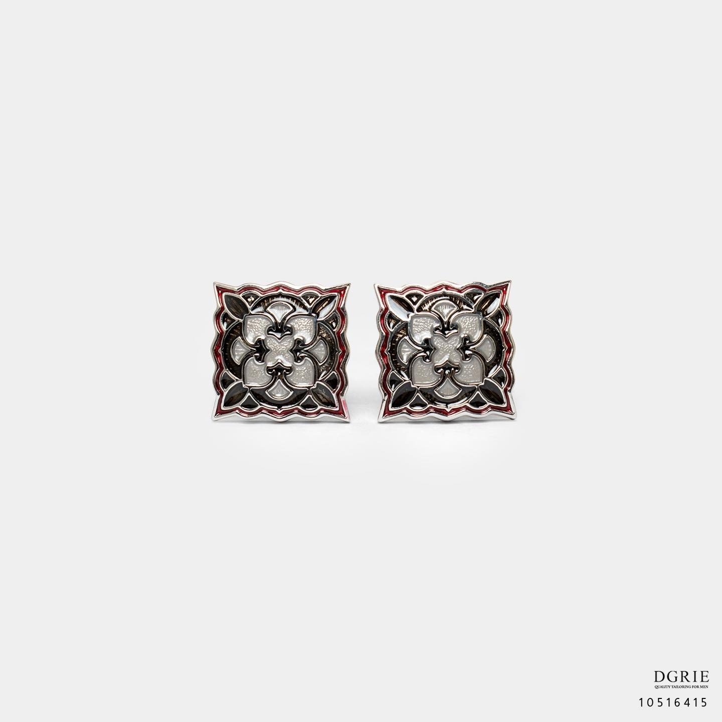 คัฟลิงค์ Red Retro Romanesque Cufflinks