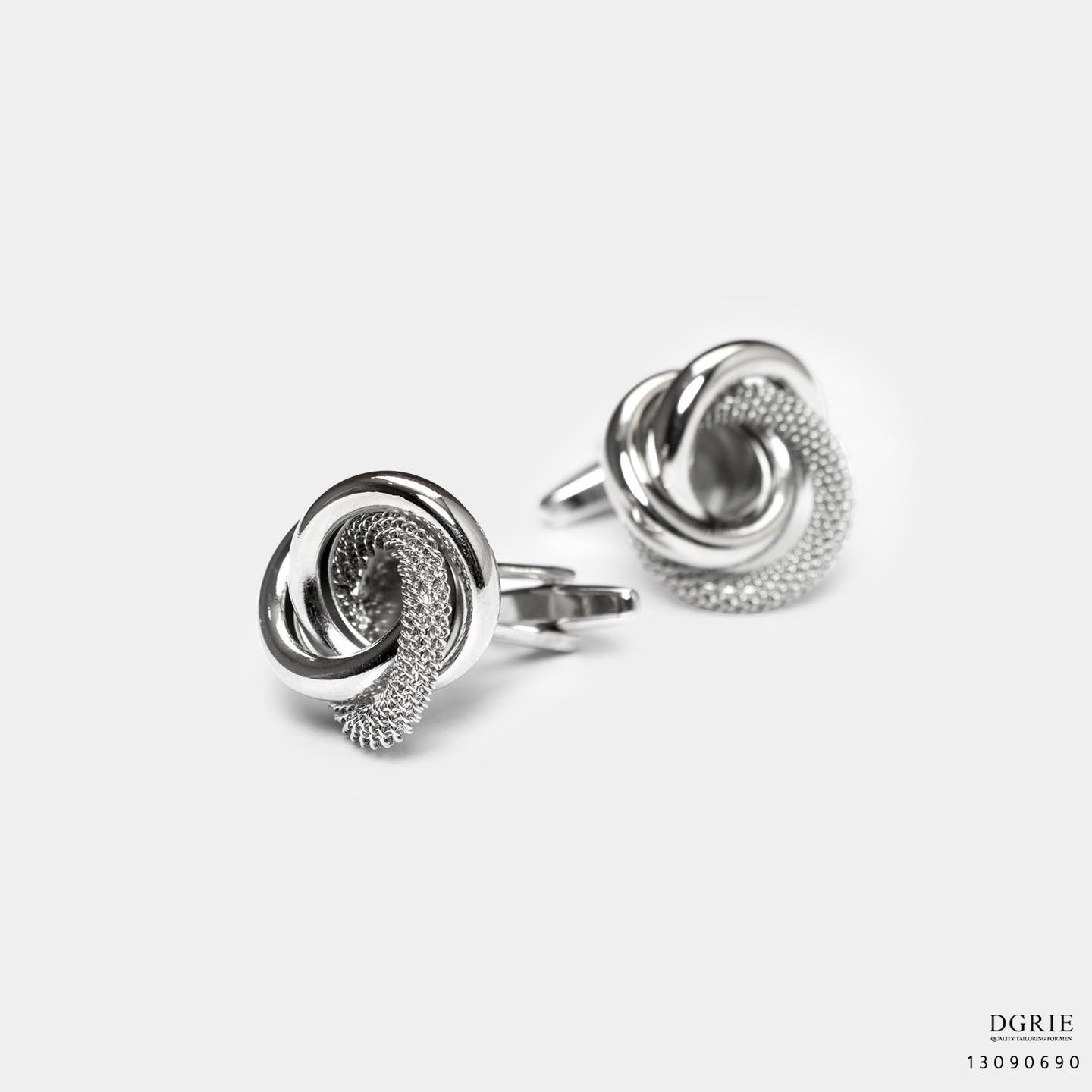 422944208_771188321711077_5295258578794348951_n คัฟลิ้งค์ Romanesque Rhodium Plated Silver Knot Cufflinks - DGRIE