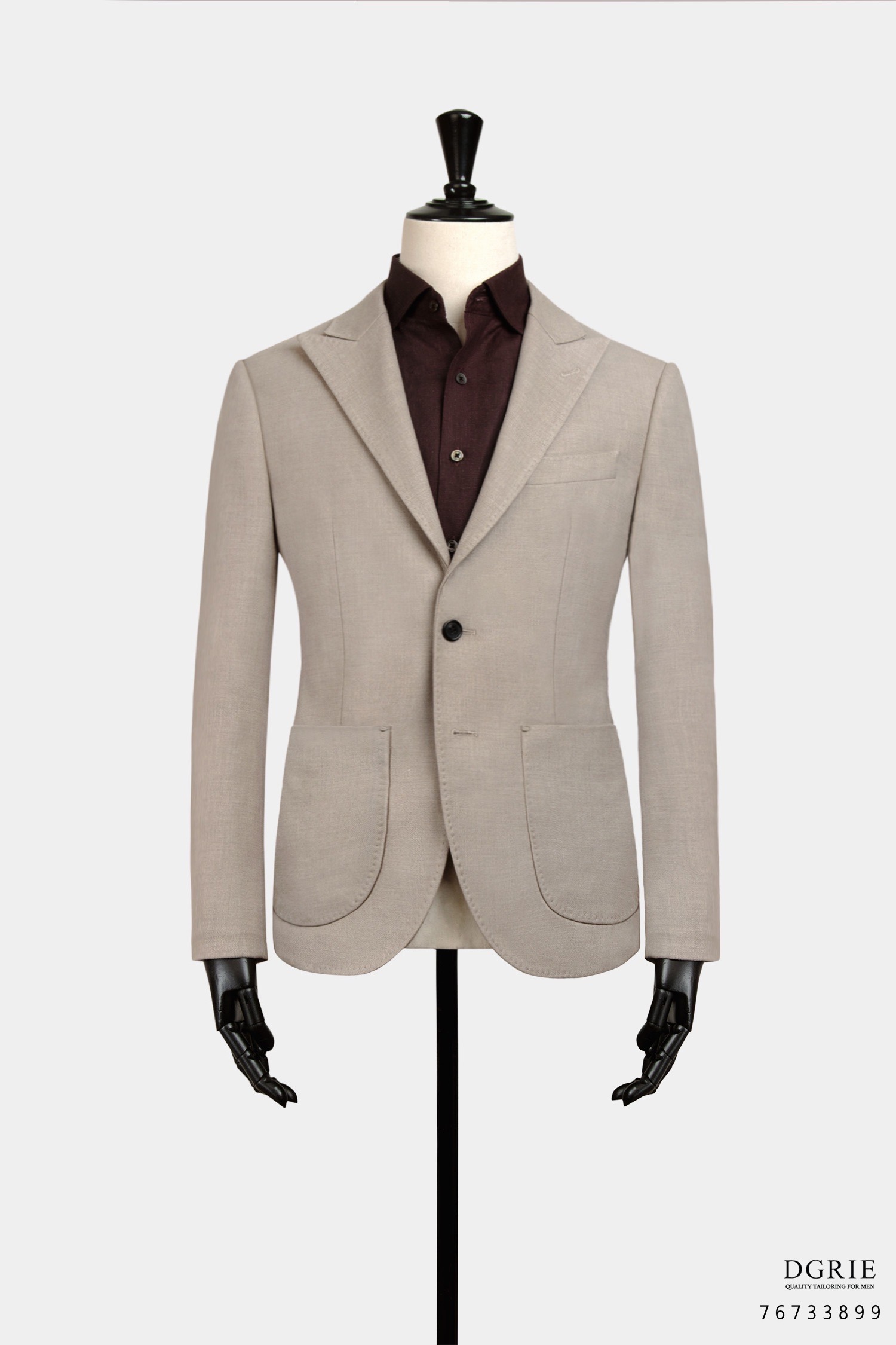 เสื้อสูท วินเทจ Sand Dollar Twill Wool Unlining Jacket