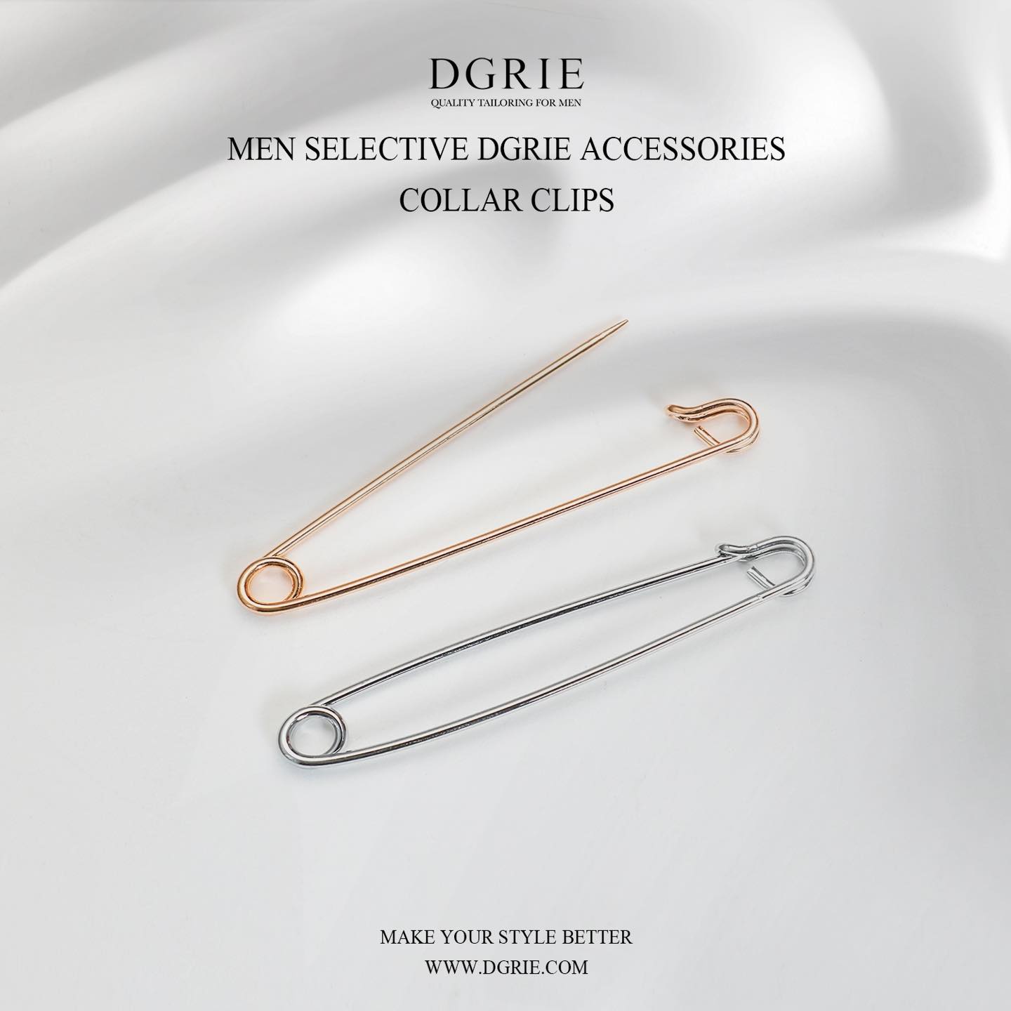 เข็มกลัดติดปกเชิ้ต วินเทจ Sterling Gold & Silver Collar Pin